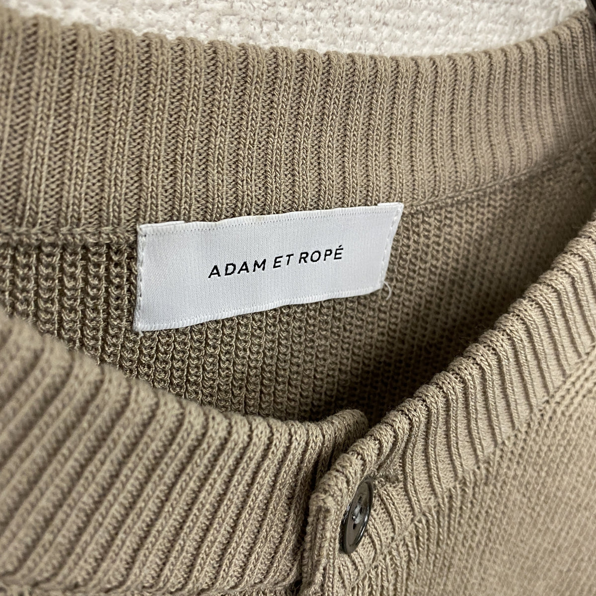 ADAM ET ROPE　アダムエロぺ　ニットカーディガン　ベージュ　Lサイズ　古着