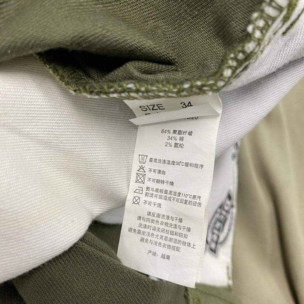 Dickies　ディッキーズ　TCツイルストレッチパンツ　ジョガーパンツ　ワークパンツ　カーキ　34サイズ　古着