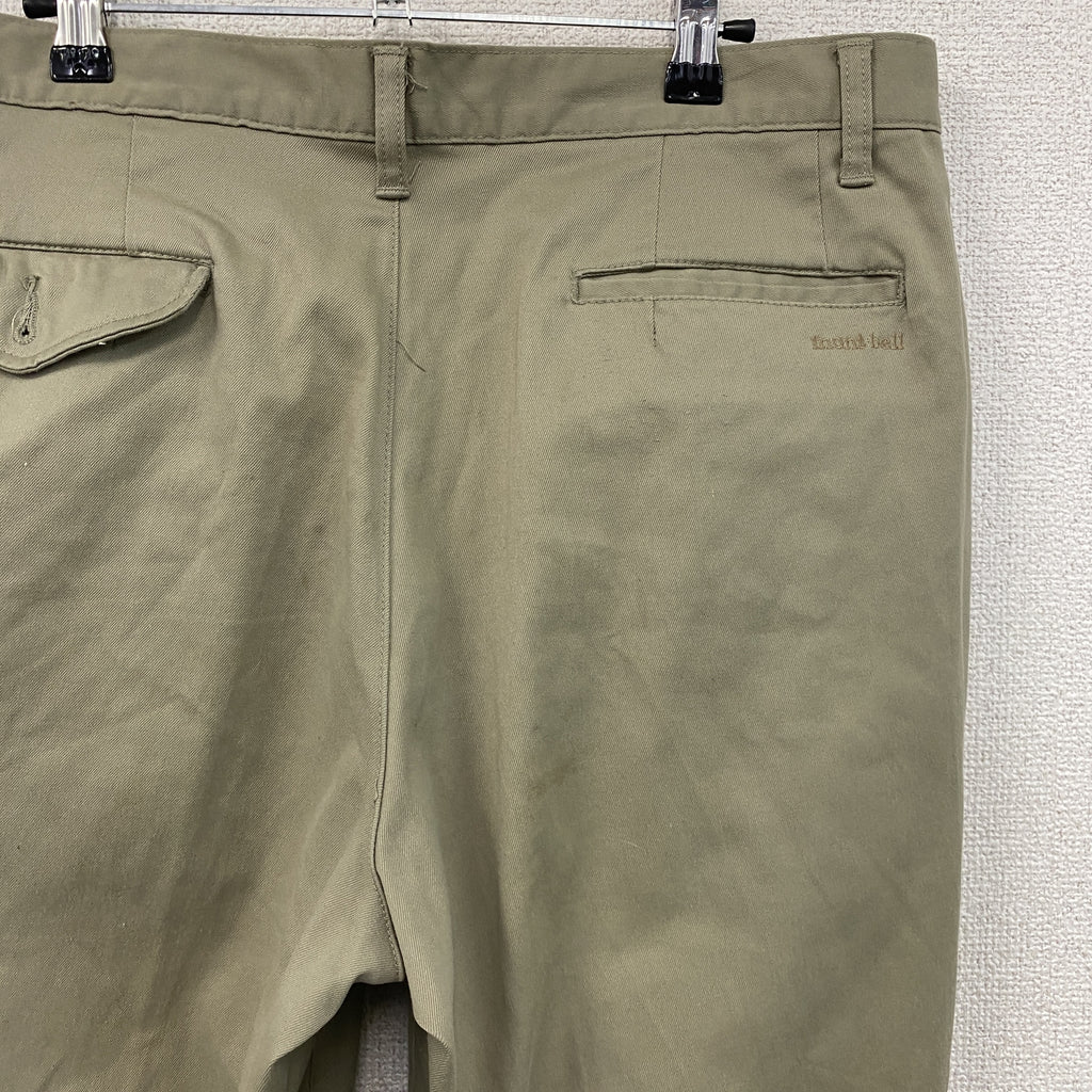mont-bell　モンベル　ツータックチノパンツ　ジップフライ　ベージュ　88サイズ　古着