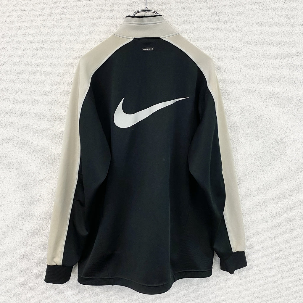 NIKE　ナイキ　トラックジャケット/ジャージ　黒　白　ブラック　ホワイト　Lサイズ　古着