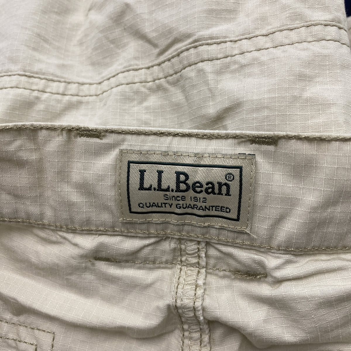 L.L.Bean　エルエルビーン　カーゴハーフパンツ　ベージュ　35サイズ　古着