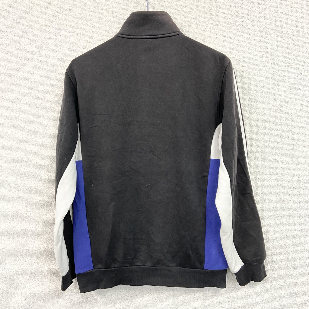 adidas　アディダス　ハーフジップスウェット/トレーナー　黒　ブラック　Sサイズ　古着