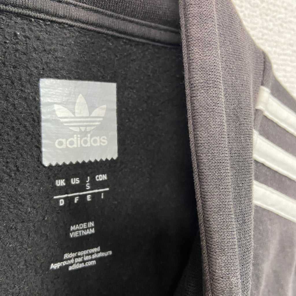 adidas　アディダス　ハーフジップスウェット/トレーナー　黒　ブラック　Sサイズ　古着