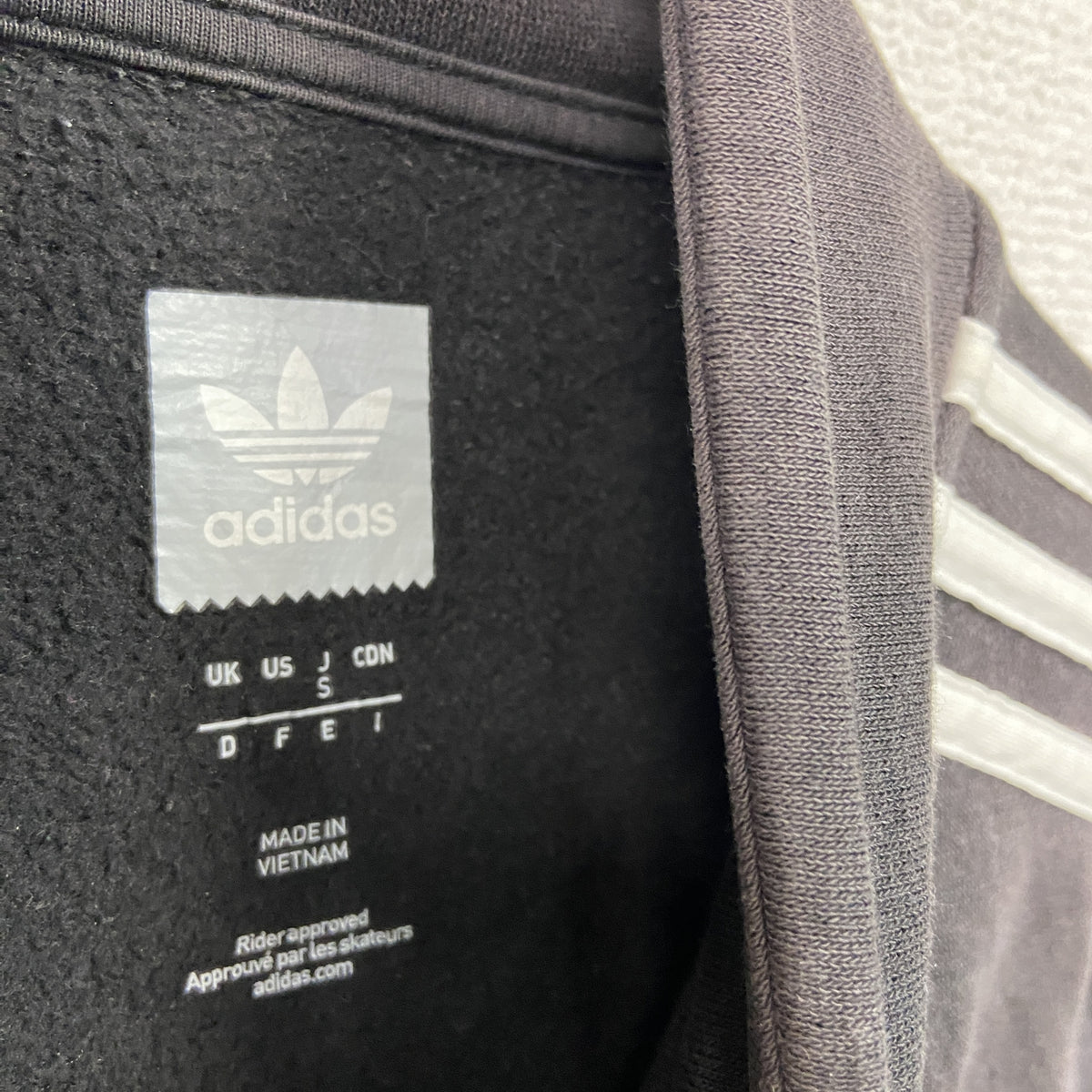 adidas　アディダス　ハーフジップスウェット/トレーナー　黒　ブラック　Sサイズ　古着
