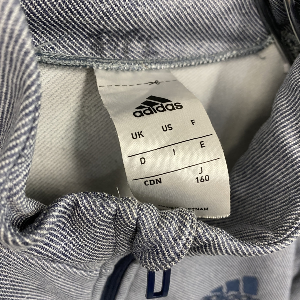 adidas　アディダス　トラックジャケット/ジャージ　紺　ネイビー　160サイズ　古着