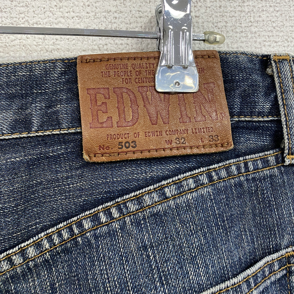 EDWIN　エドウィン　503　デニムパンツ/ジーンズ　ジップフライ　インディゴ　W32サイズ　古着