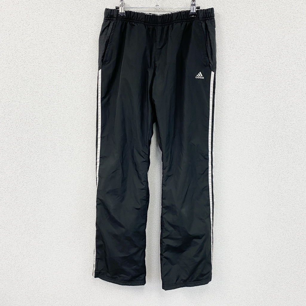 adidas　アディダス　ピステパンツ/ウィンドパンツ　トラックパンツ　黒　ブラック　Lサイズ　古着