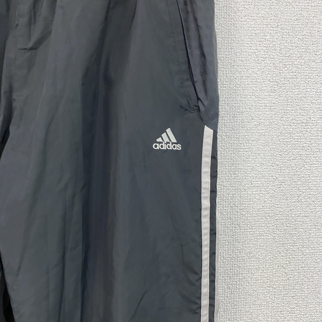adidas　アディダス　ピステパンツ/ウィンドパンツ　トラックパンツ　黒　ブラック　Lサイズ　古着