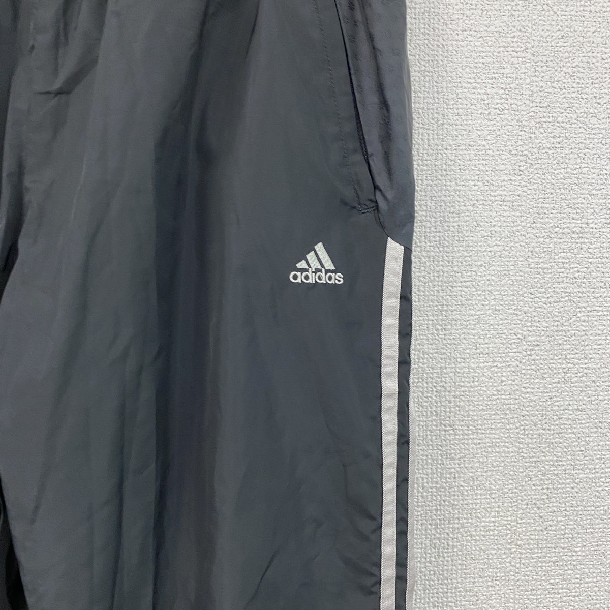 adidas　アディダス　ピステパンツ/ウィンドパンツ　トラックパンツ　黒　ブラック　Lサイズ　古着