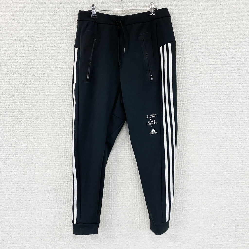 adidas　アディダス　スウェットパンツ　トラックパンツ　黒　ブラック　Mサイズ　古着
