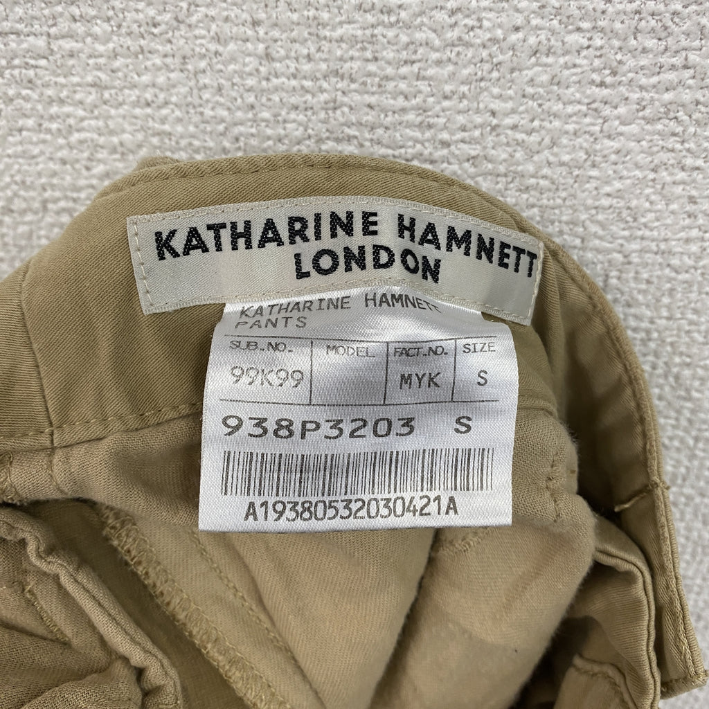 KATHARINE HAMNETT LONDON　カーゴパンツ/ミリタリーパンツ　ジップフライ　ベージュ　Sサイズ　古着