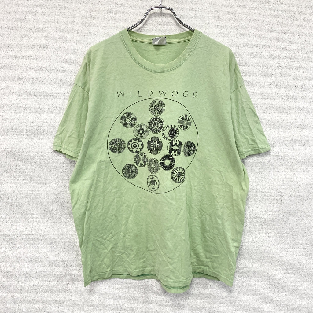 Lee　リー　半袖プリントTシャツ　黄緑　ライトグリーン　古着