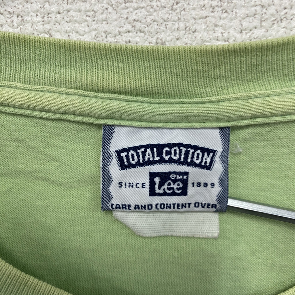 Lee　リー　半袖プリントTシャツ　黄緑　ライトグリーン　古着