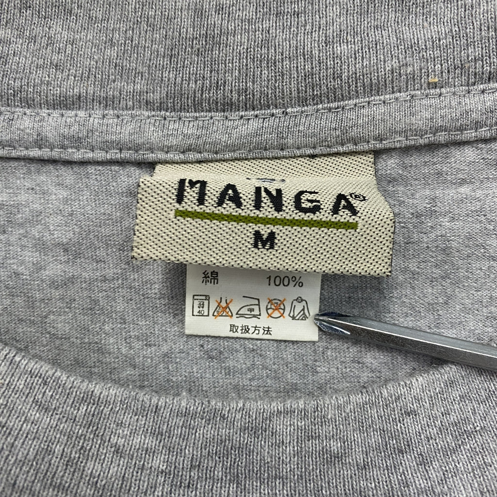 MANGA STREET CLOTHING　半袖プリントTシャツ　グレー　Mサイズ　古着