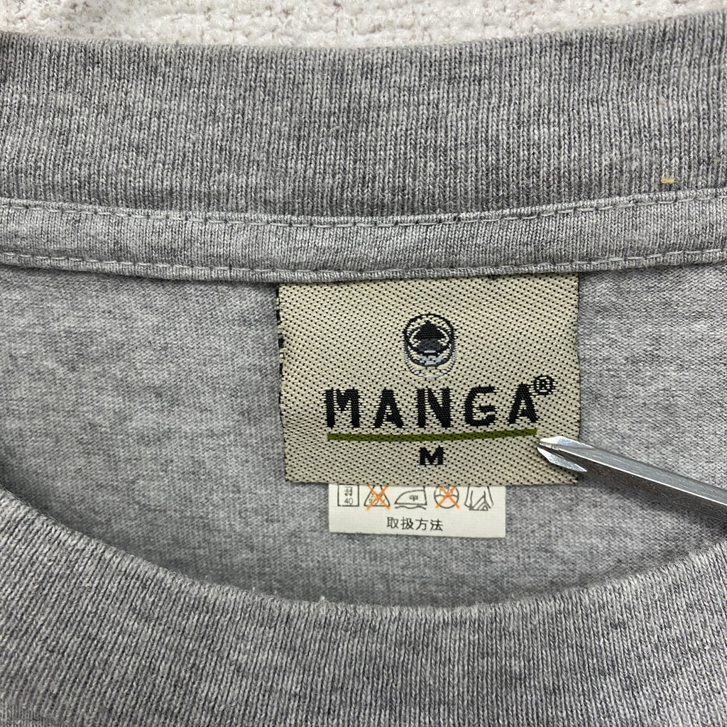 MANGA STREET CLOTHING　半袖プリントTシャツ　グレー　Mサイズ　古着