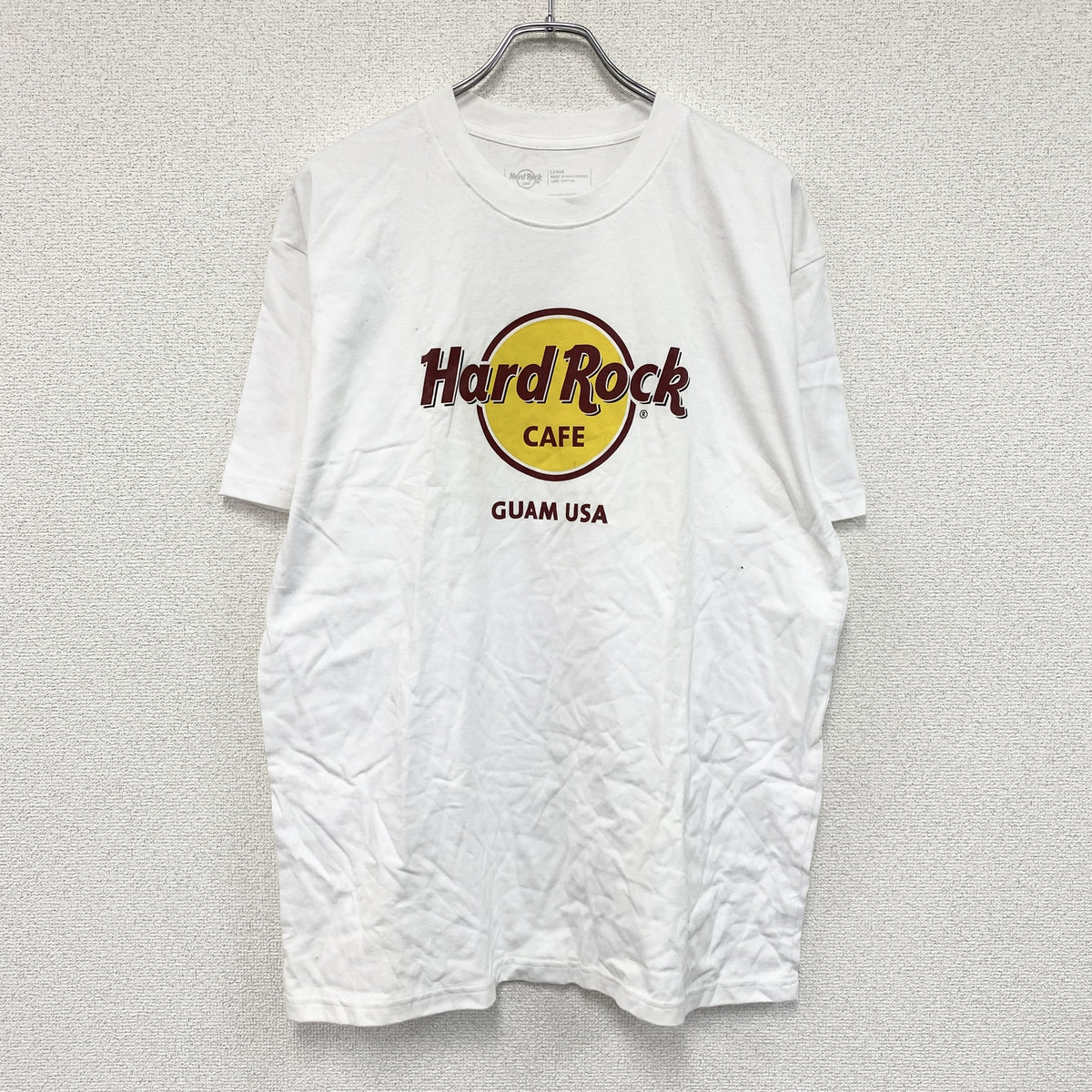Hard Rock　ハードロック　半袖プリントTシャツ　白　ホワイト　Lサイズ　古着