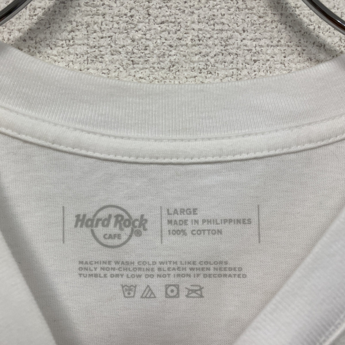 Hard Rock　ハードロック　半袖プリントTシャツ　白　ホワイト　Lサイズ　古着
