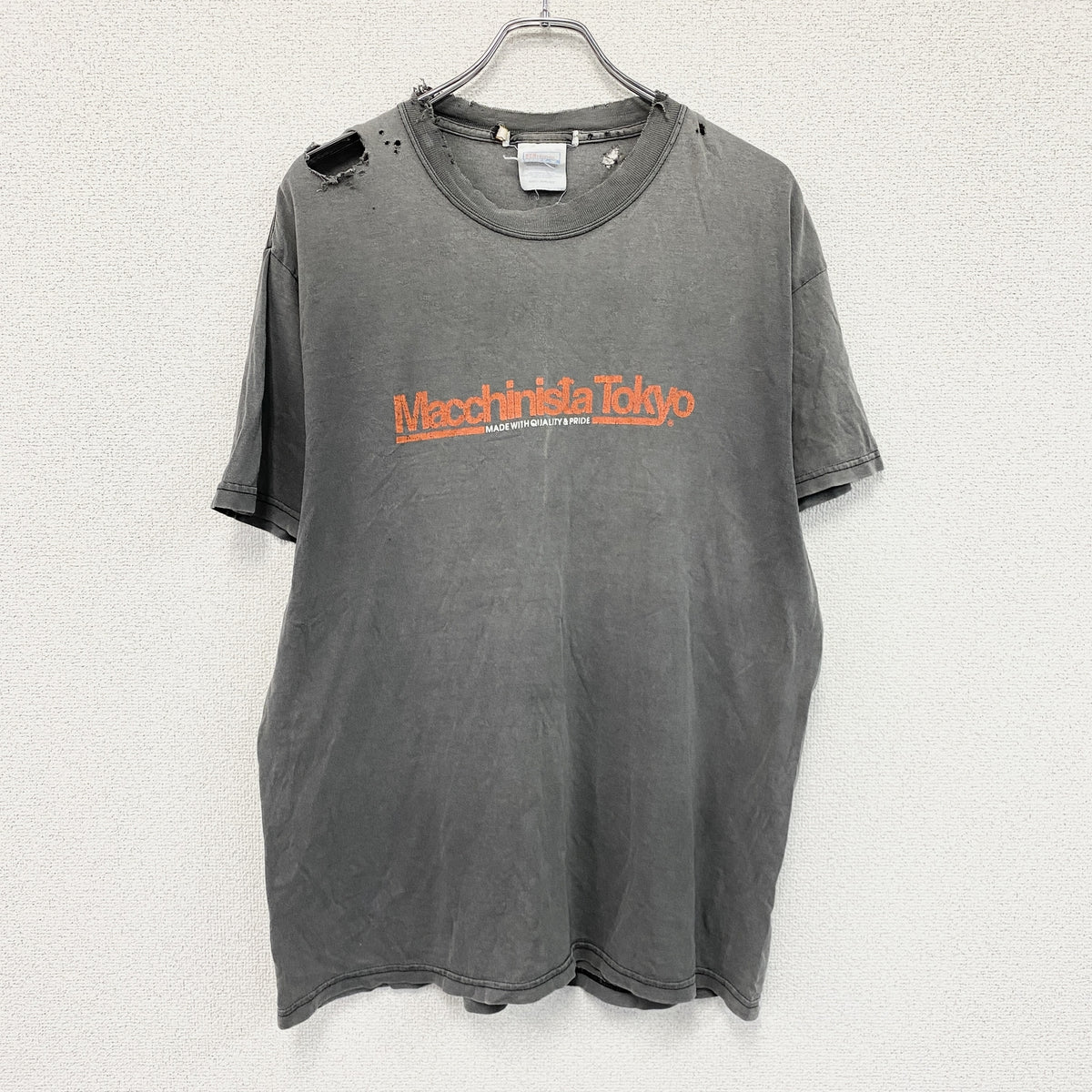 Hanes　ヘインズ　半袖プリントTシャツ　グレー　Lサイズ　古着