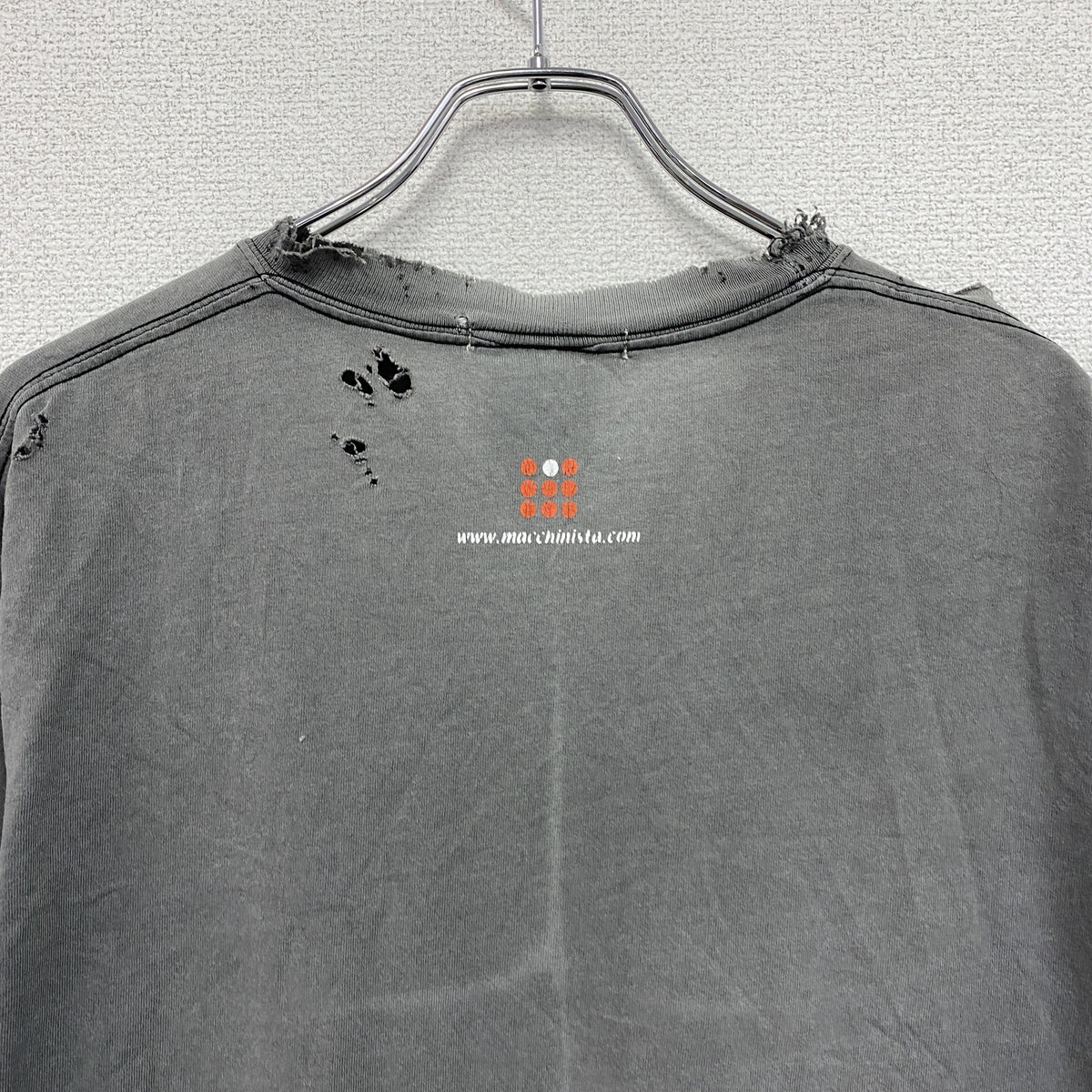 Hanes　ヘインズ　半袖プリントTシャツ　グレー　Lサイズ　古着