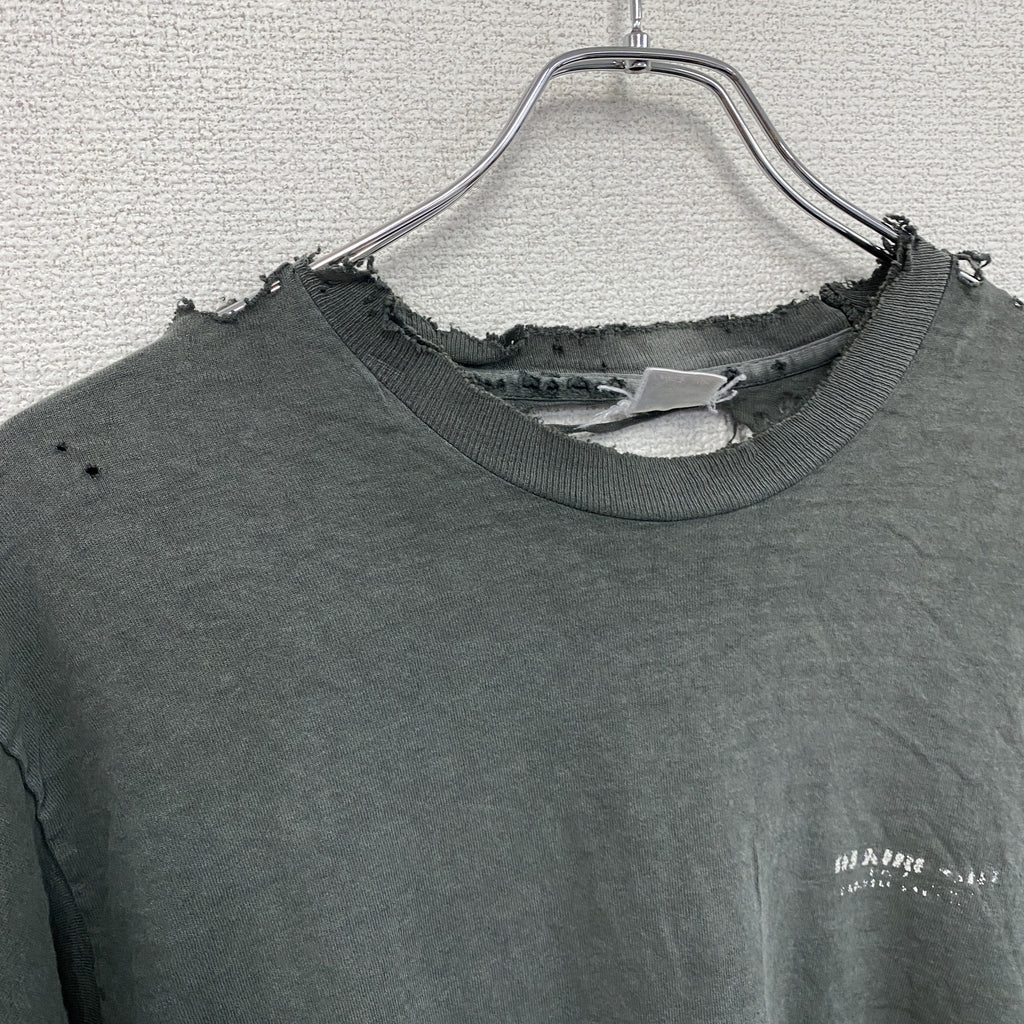 FRUIT OF THE LOOM　フルーツオブザルーム　半袖プリントTシャツ　シングルステッチ　ヴィンテージ　グレー　Lサイズ　古着