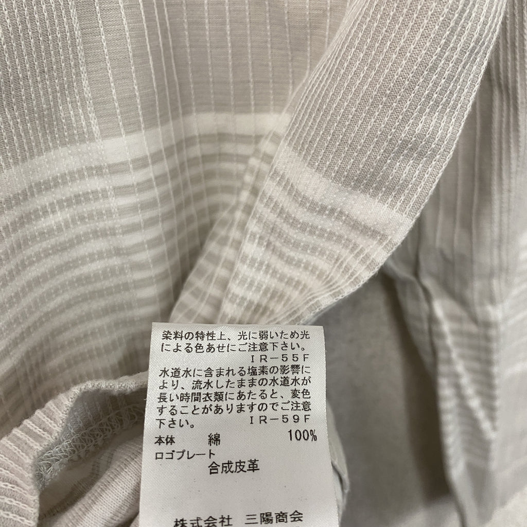 BLACK LABEL　ブラックレーベル　長袖Tシャツ/ロンT　チェック柄　グレー　Lサイズ　古着