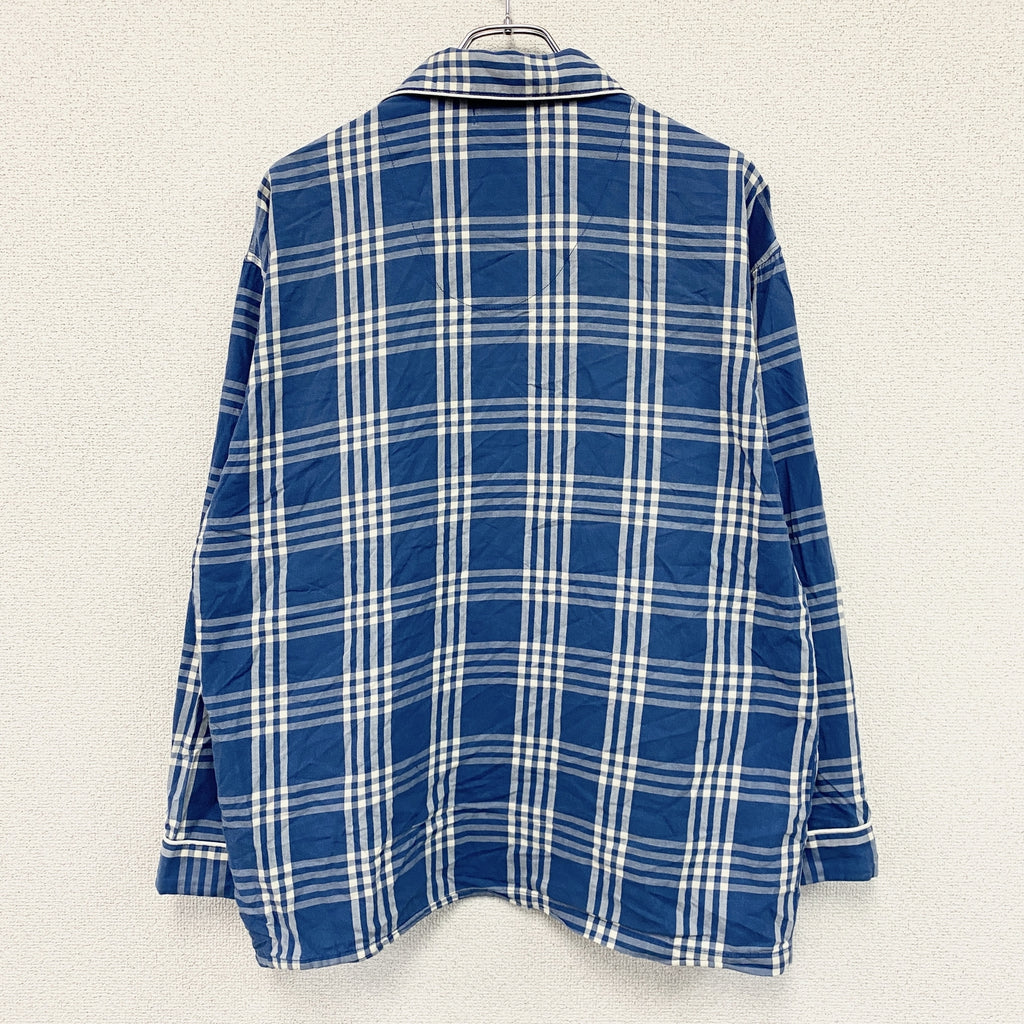 L.L.Bean　エルエルビーン　長袖シャツ/パジャマシャツ　チェック柄　青　ブルー　Lサイズ　古着