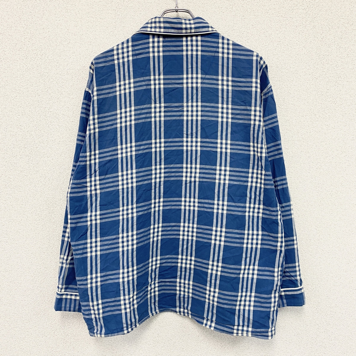 L.L.Bean　エルエルビーン　長袖シャツ/パジャマシャツ　チェック柄　青　ブルー　Lサイズ　古着