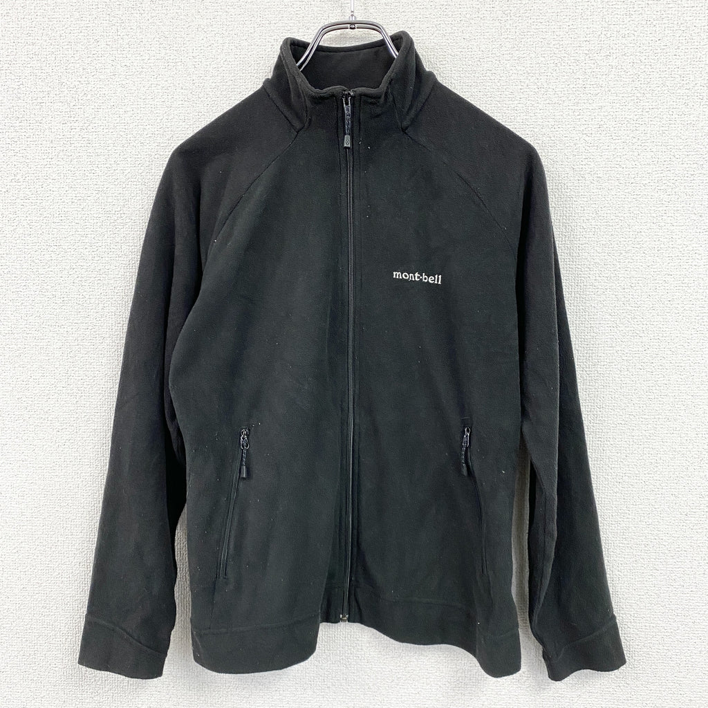 mont-bel　モンベル　フルジップフリースジャケット　黒　ブラック　Mサイズ　古着