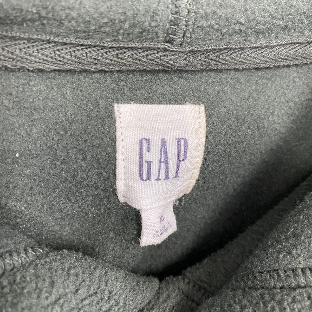 GAP　ギャップ　フリースパーカー/フーディー　緑　グリーン　XLサイズ　古着