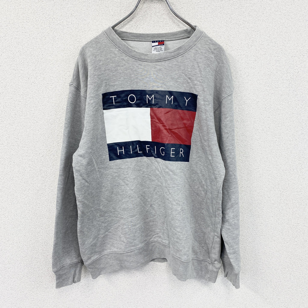 TOMMY HILFIGER　トミーヒルフィガー　スウェット/トレーナー　グレー　Lサイズ　古着