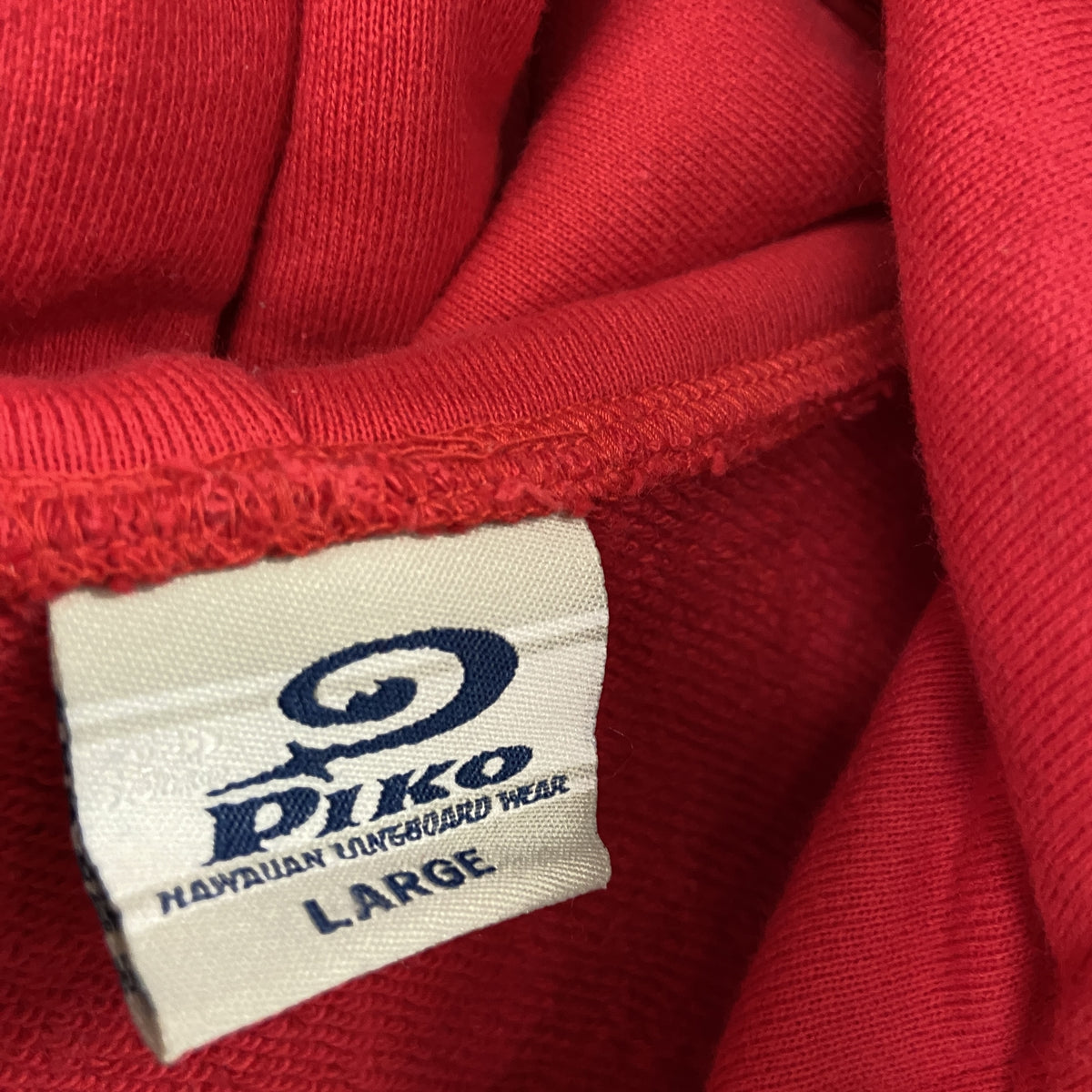 PIKO　ピコ　フルジップスウェットパーカー/フーディー　赤　レッド　Lサイズ　古着