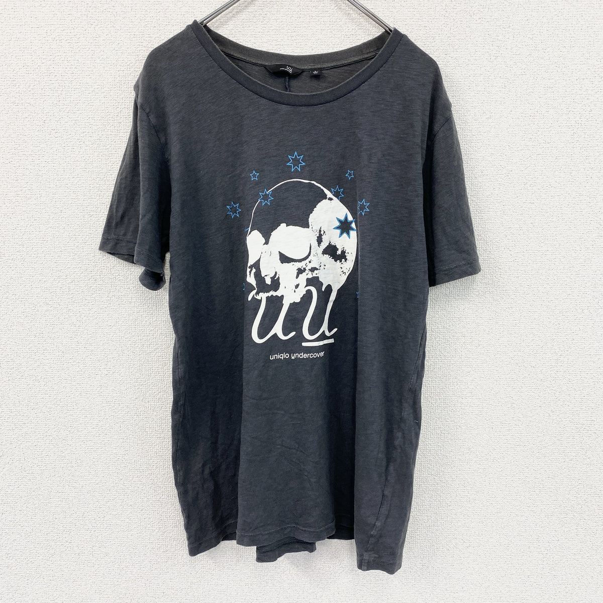 UNIQLO　ユニクロ　undercover　アンダーカバー　uu　半袖プリントTシャツ　グレー　Lサイズ　古着