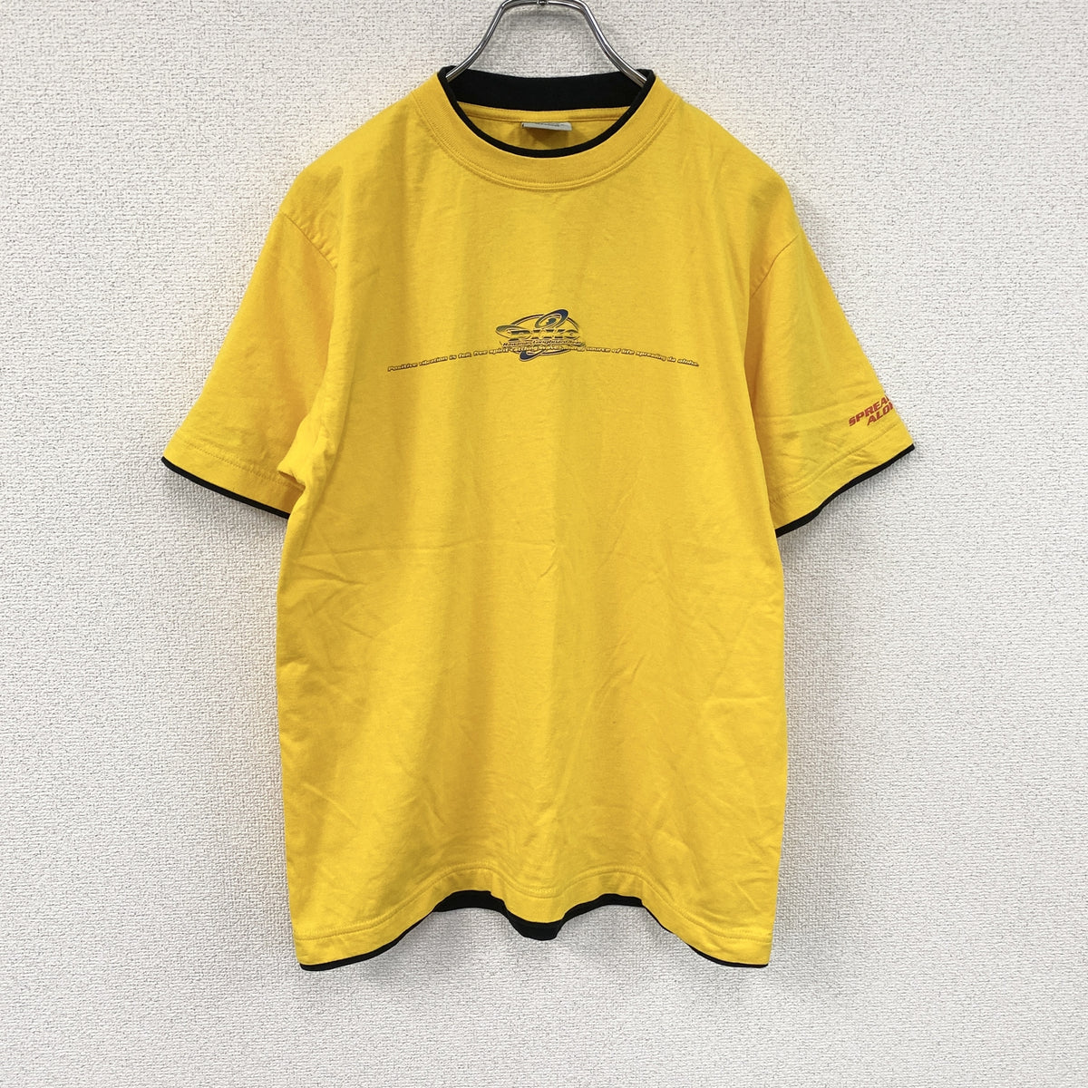 PIKO　ピコ　半袖プリントTシャツ　黄色　イエロー　Mサイズ　古着
