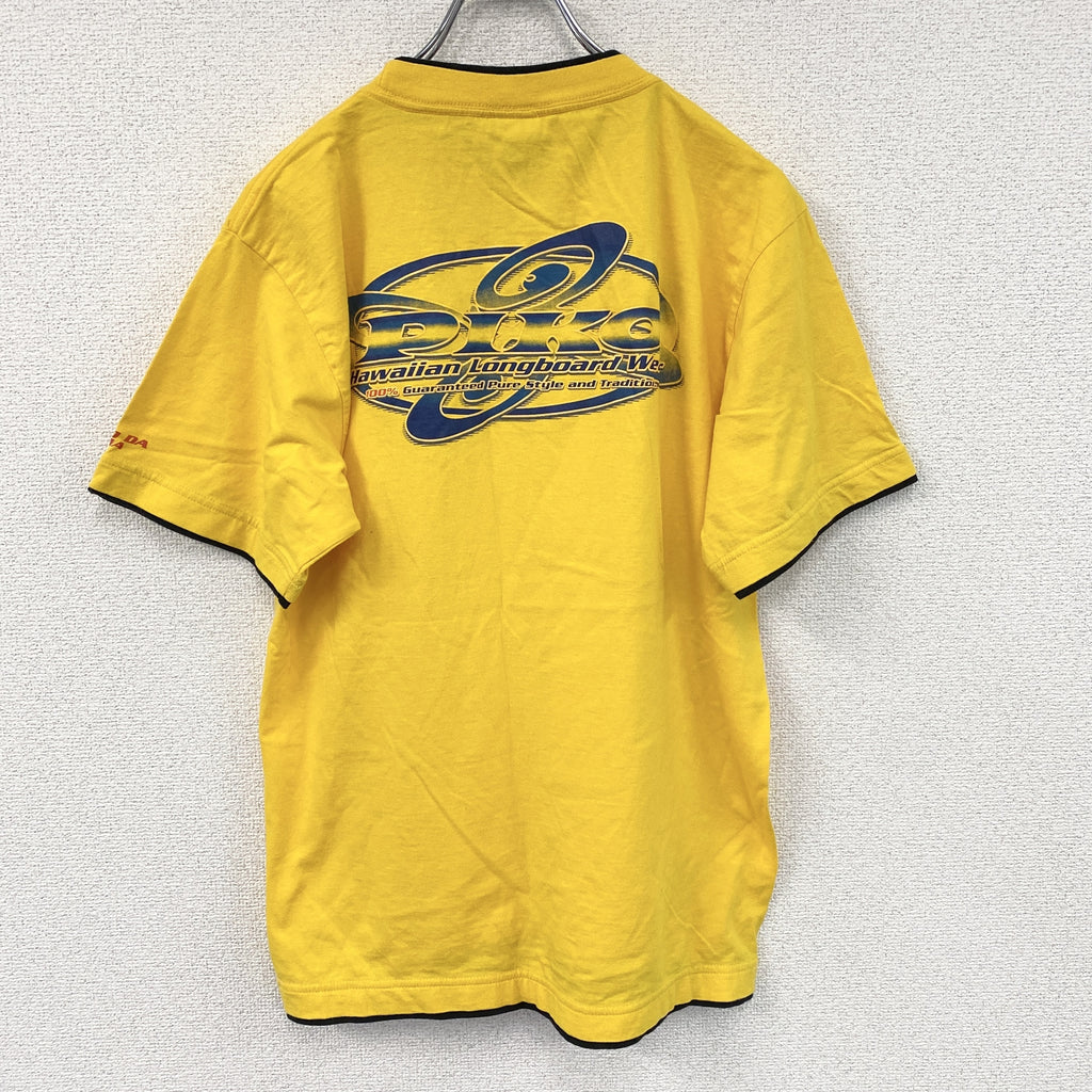 PIKO　ピコ　半袖プリントTシャツ　黄色　イエロー　Mサイズ　古着