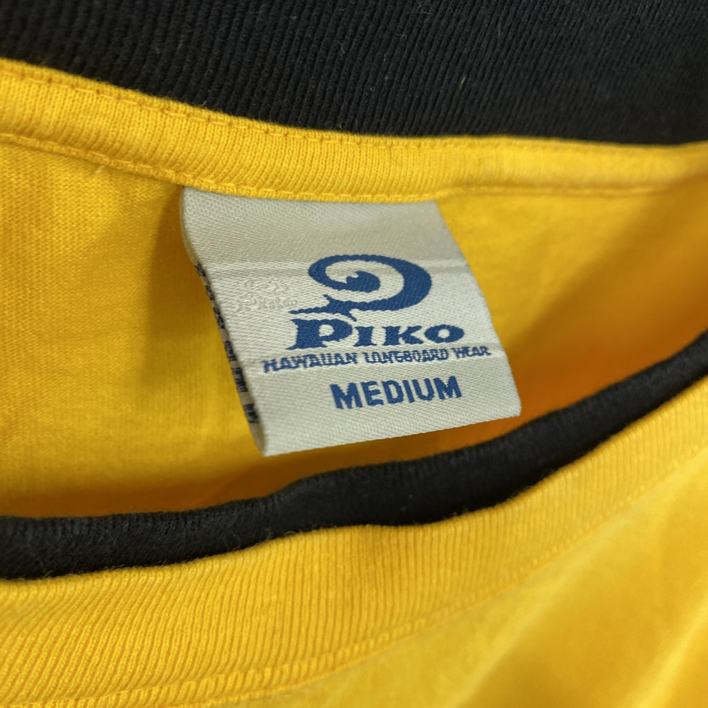 PIKO　ピコ　半袖プリントTシャツ　黄色　イエロー　Mサイズ　古着
