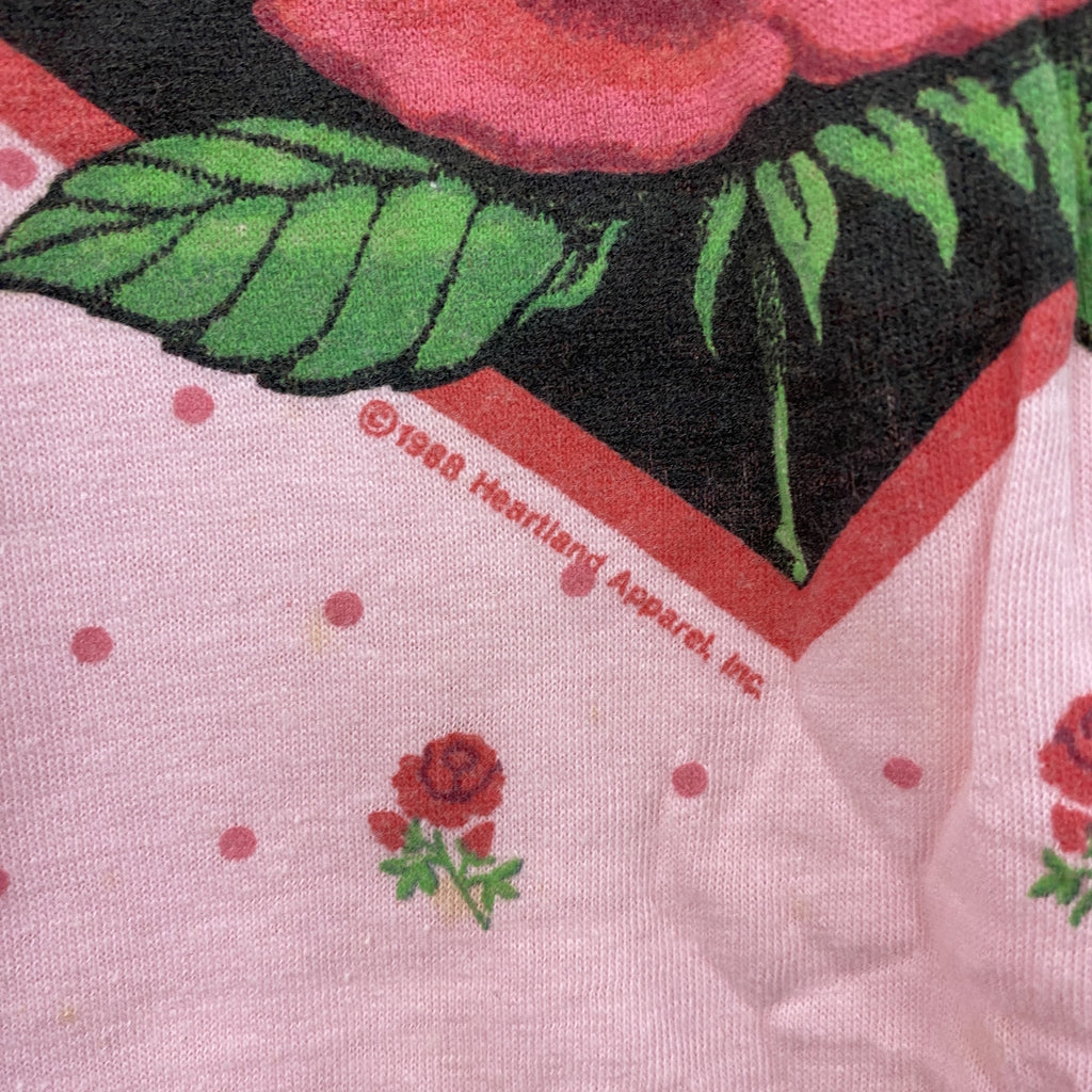 HEARTLAND　ハートランド　半袖プリントTシャツ　シングルステッチ　ヴィンテージ　ピンク　ONEサイズ　古着
