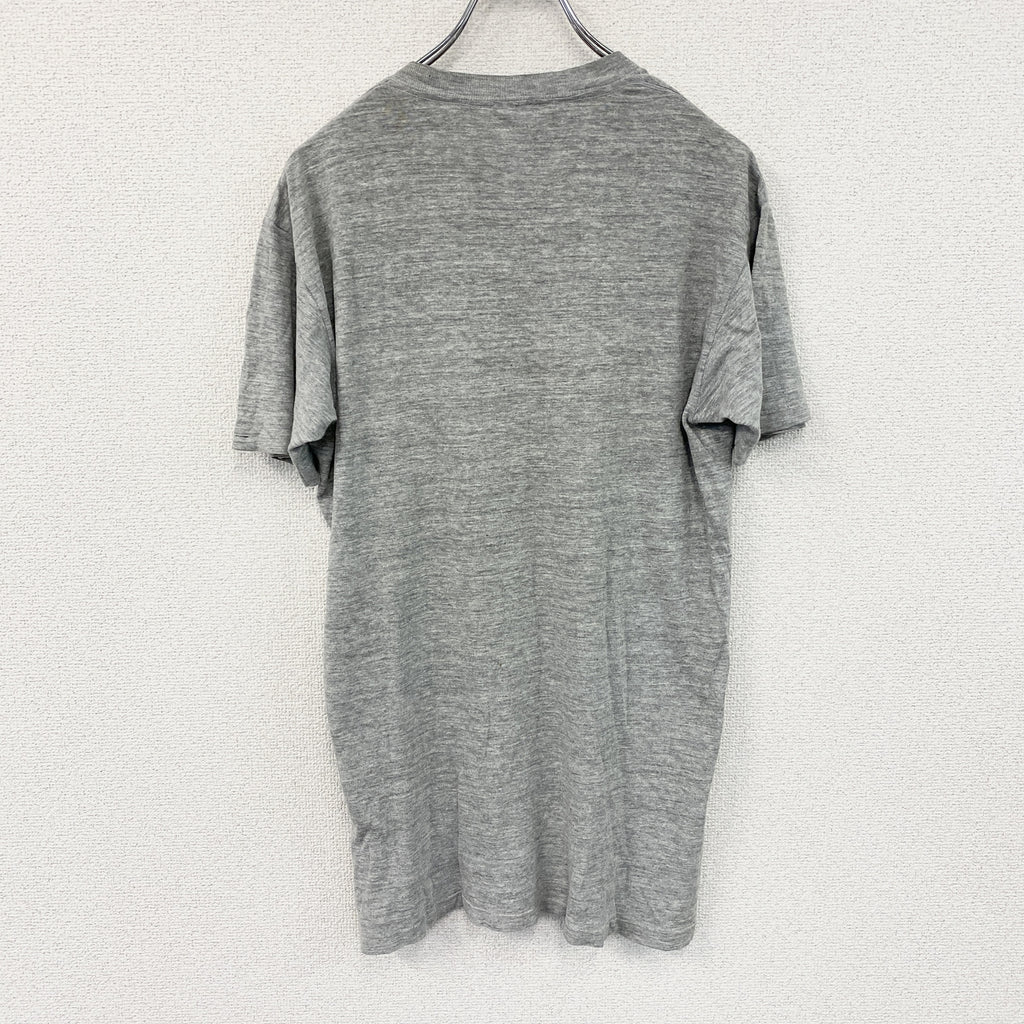 Collegiate Pacific　カレッジエイトパシフィック　半袖プリントTシャツ　シングルステッチ　ヴィンテージ　グレー　Mサイズ　古着