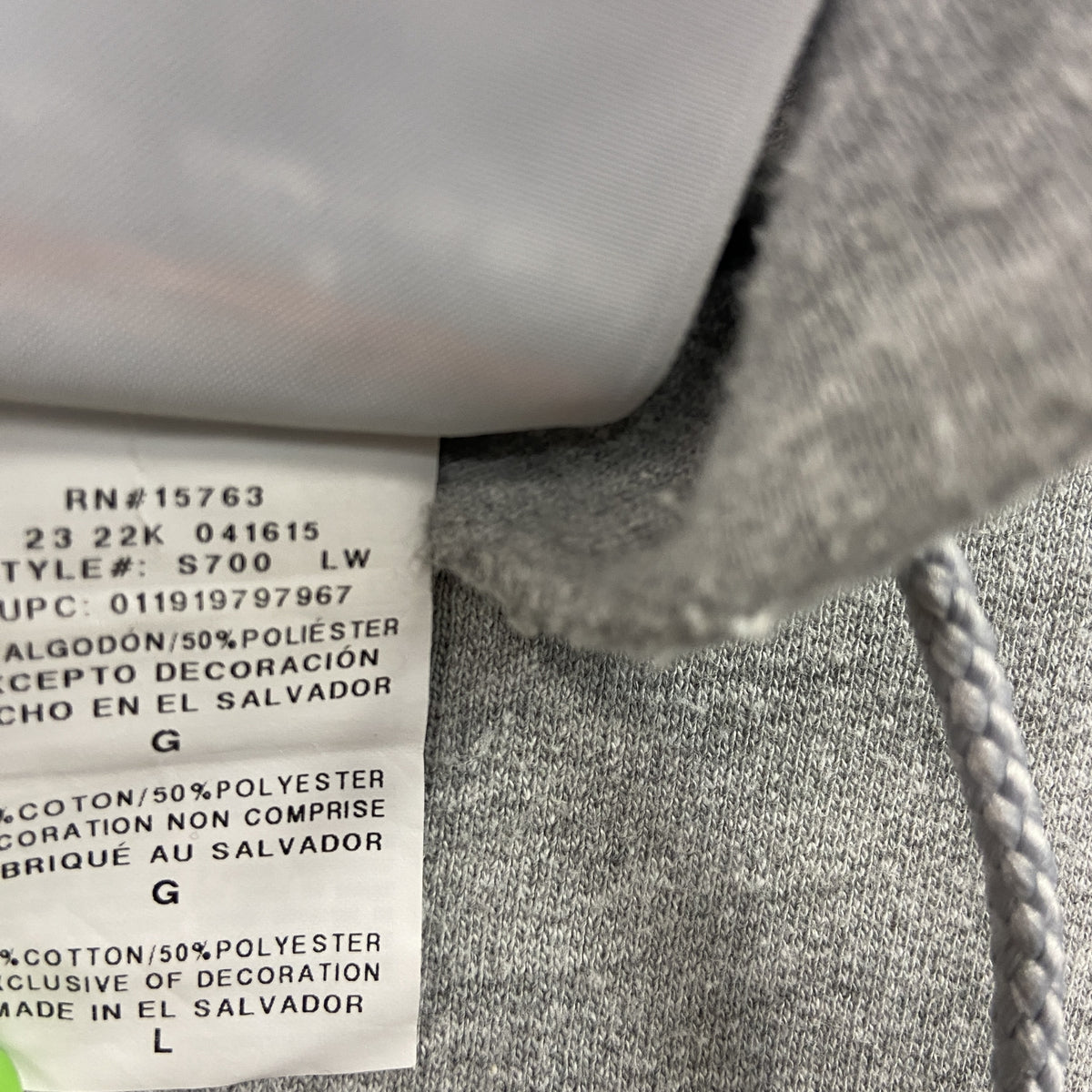 Champion　チャンピオン　スウェットパーカー/フーディー　グレー　Lサイズ　古着