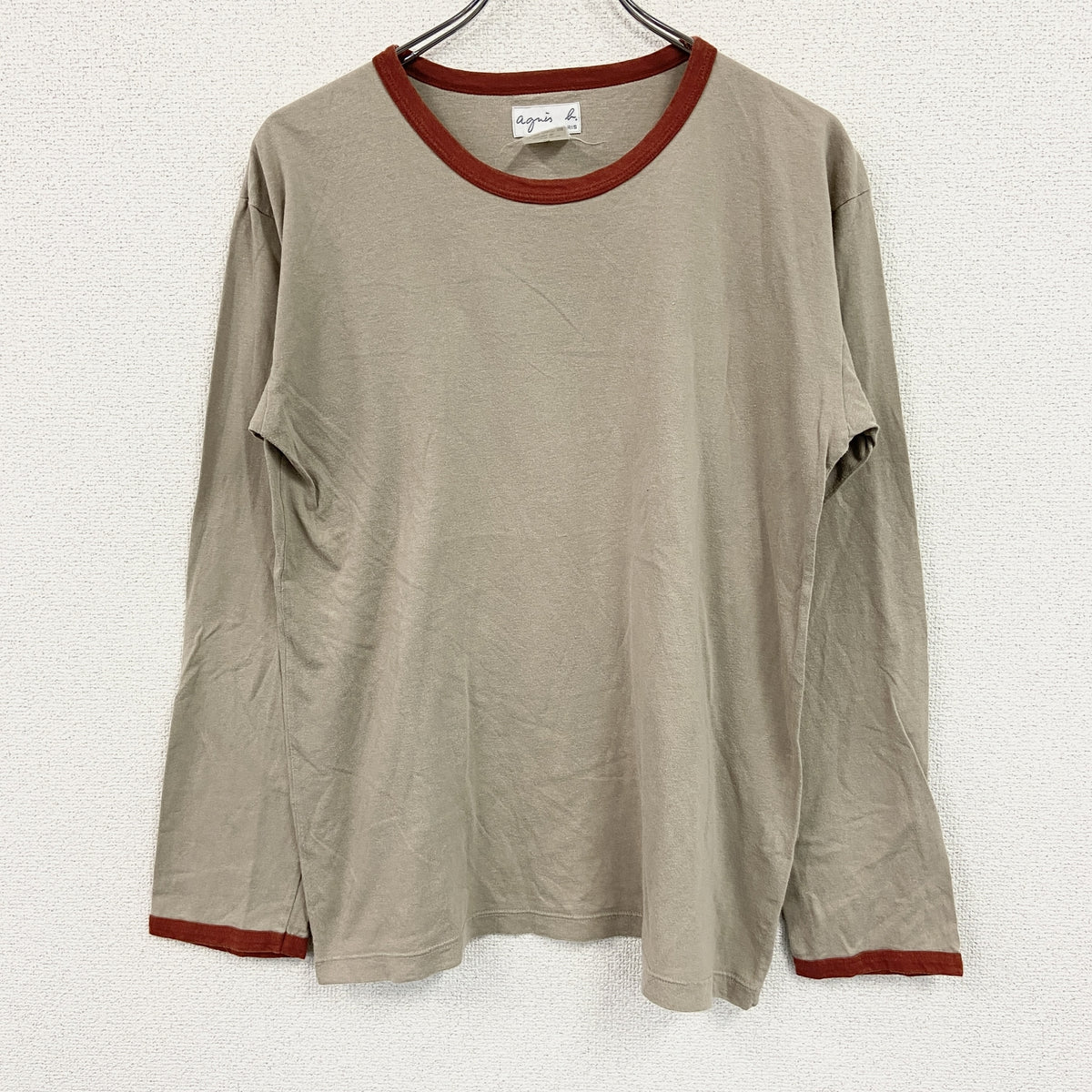 agnes b.　アニエスベー　長袖Tシャツ/ロンT　ベージュ　3サイズ　古着