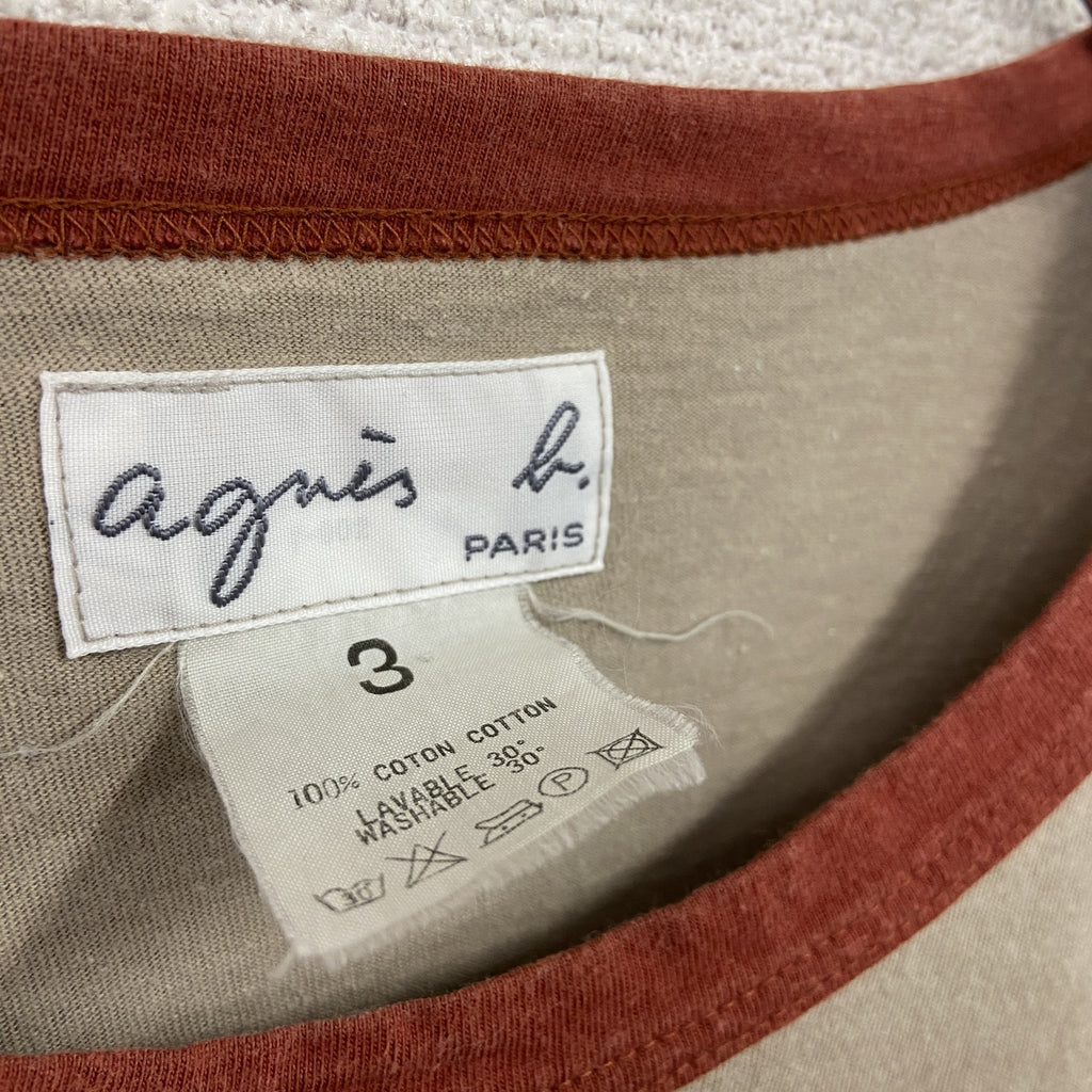 agnes b.　アニエスベー　長袖Tシャツ/ロンT　ベージュ　3サイズ　古着