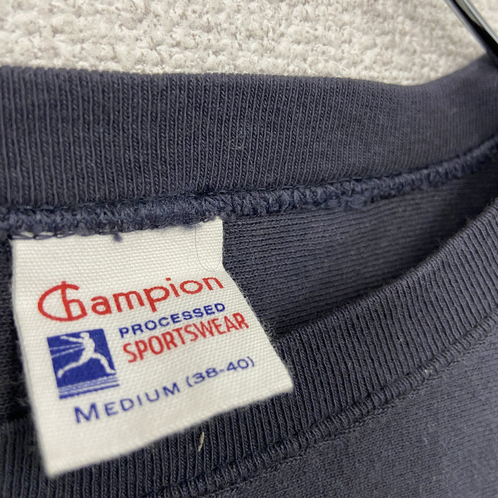 champion　チャンピオン　七分丈プリントTシャツ　黒　ブラック　Mサイズ　古着