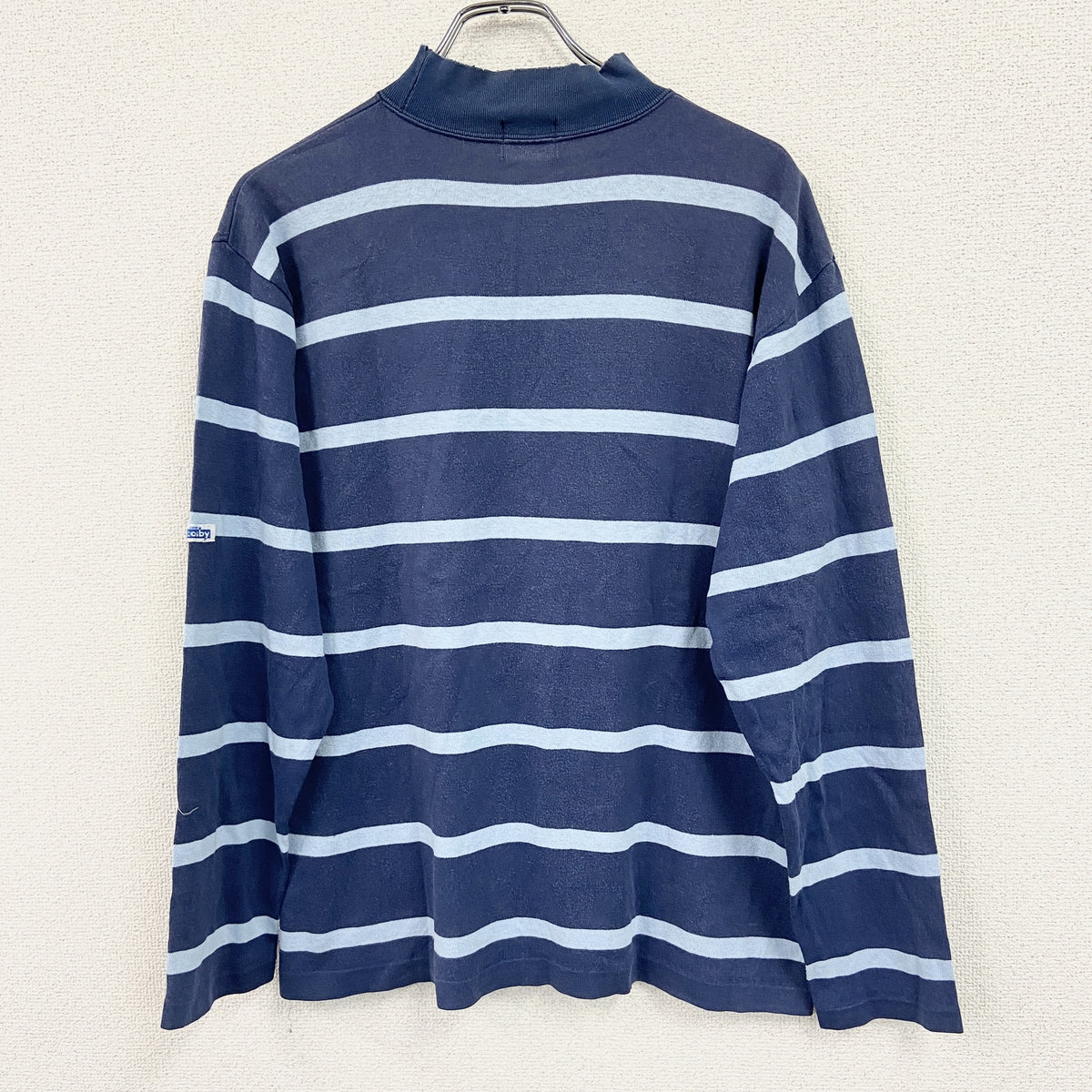 cosby　長袖Tシャツ/ロンT　ハイネック　バイカラー　青　ブルー　紺　ネイビー　古着