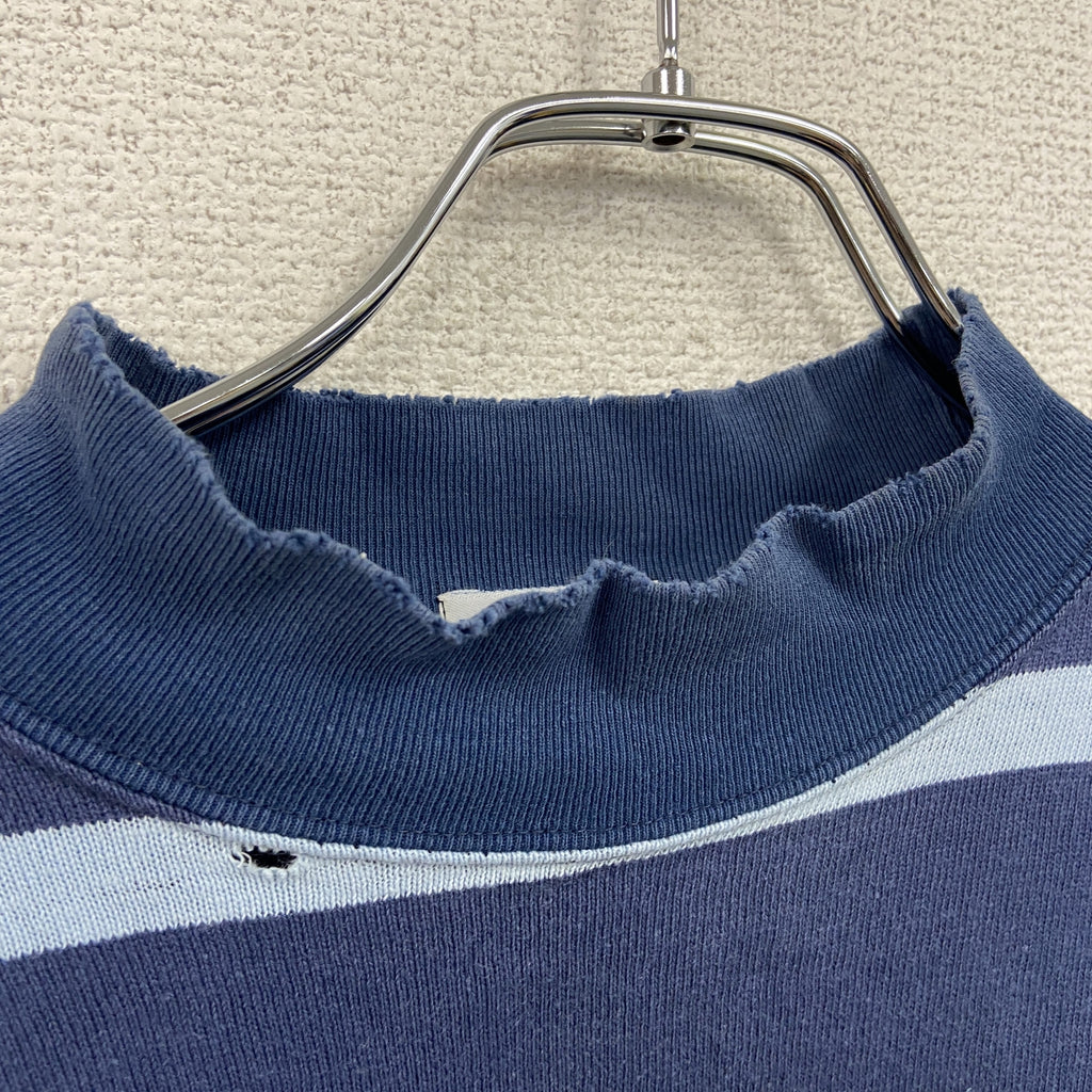 cosby　長袖Tシャツ/ロンT　ハイネック　バイカラー　青　ブルー　紺　ネイビー　古着