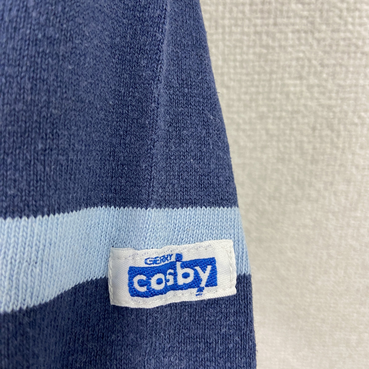 cosby　長袖Tシャツ/ロンT　ハイネック　バイカラー　青　ブルー　紺　ネイビー　古着