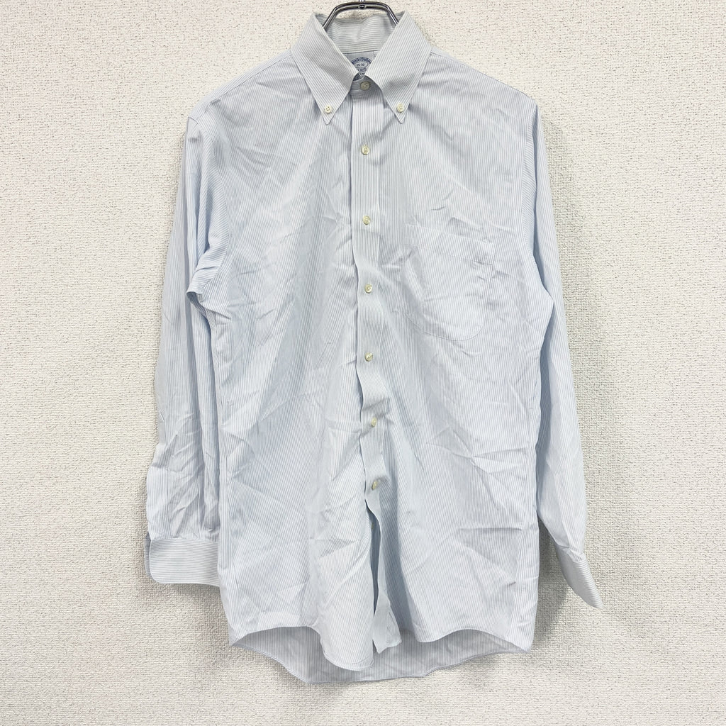 Brooks Brothers　ブルックスブラザーズ　長袖シャツ　ストライプ　青　ライトブルー　15-32サイズ　古着