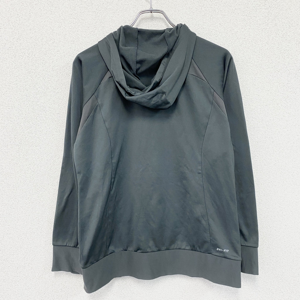 NIKE　ナイキ　DRI-FIT　フルジップパーカー/ジャージ　スウッシュ　グレー　Lサイズ　古着