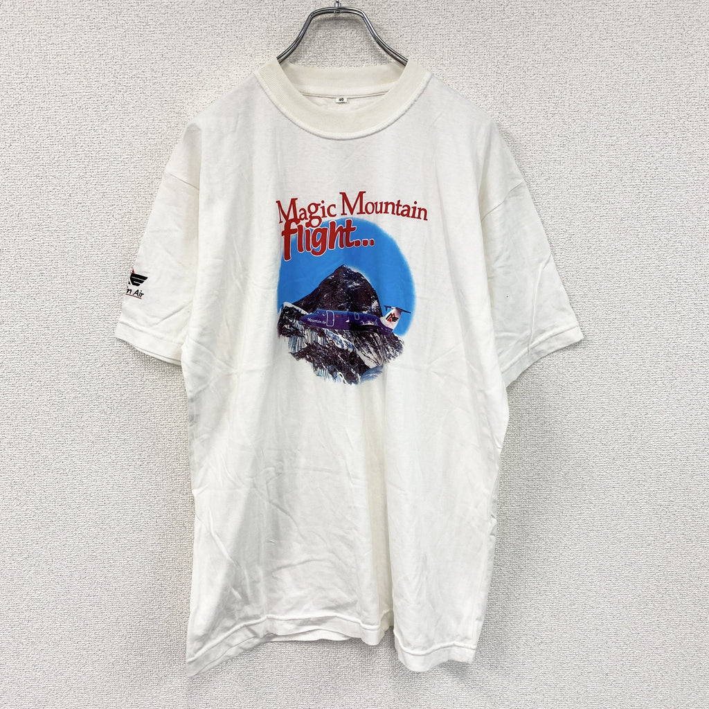 半袖プリントTシャツ　白　ホワイト　46サイズ　古着