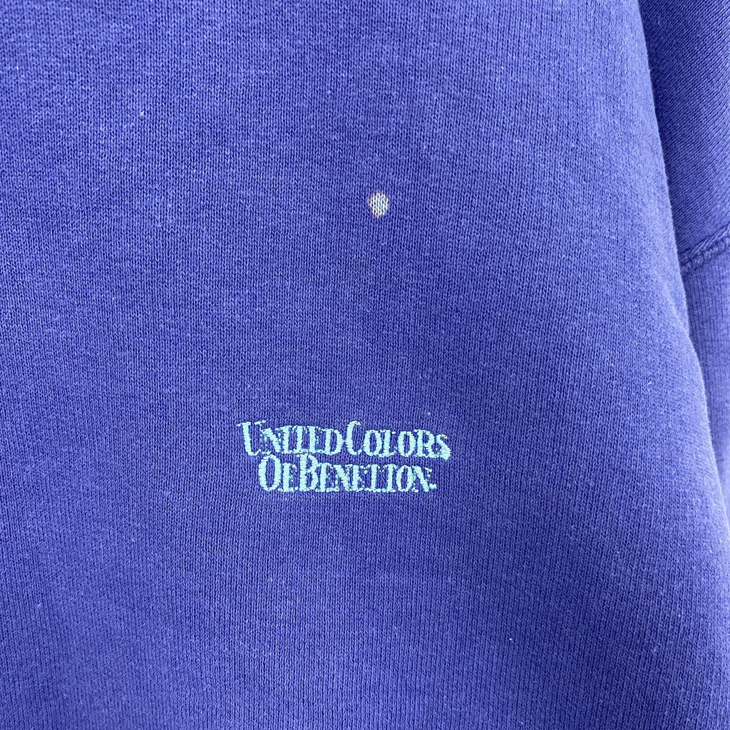 UNITED COLORS OF BENETTON　ユナイテッドカラーズオブベネトン　スウェット/トレーナー　青紫　ブルーパープル　46サイズ　古着
