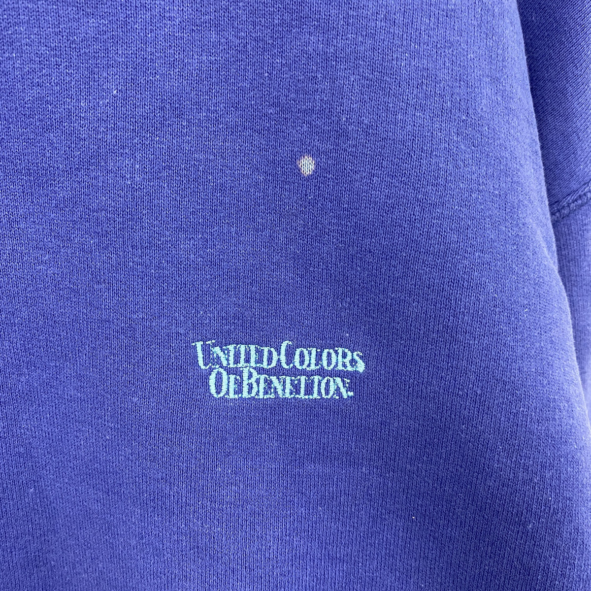 UNITED COLORS OF BENETTON　ユナイテッドカラーズオブベネトン　スウェット/トレーナー　青紫　ブルーパープル　46サイズ　古着