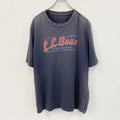 L.L.Bean　エルエルビーン　半袖ロゴプリントTシャツ　フェード　ネイビー　紺　古着